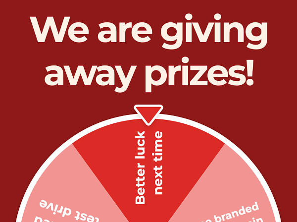Preview for template "We are giving away prizes!"