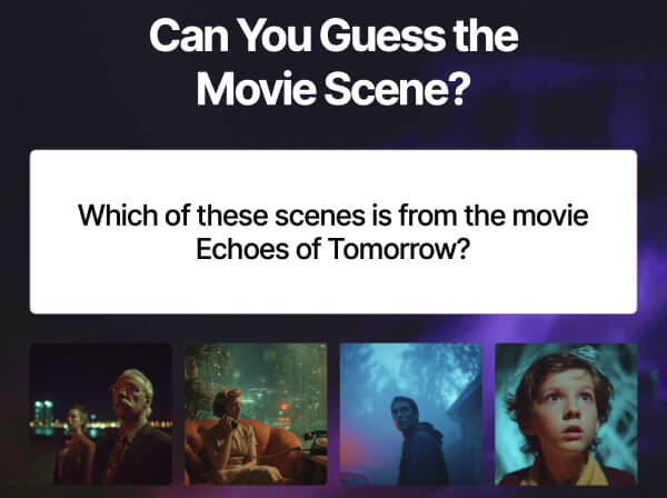 Preview for template "映画のシーンを推測できますか?"