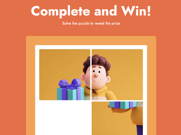 Preview for template "Completa il puzzle per vincere!"