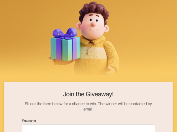 Preview for template "Bergabunglah dengan Giveaway"