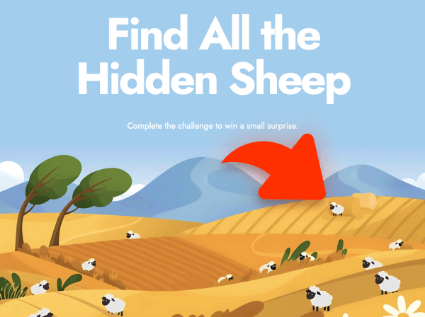 Preview for template "Hitta alla gömda får"