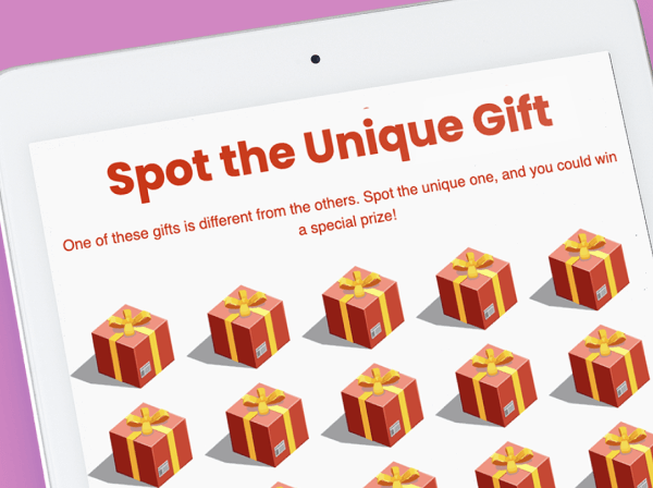 Preview for template "Encuentra la imagen diferente y gana un premio"