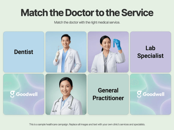 Preview for template "Juego de marketing para servicios médicos"