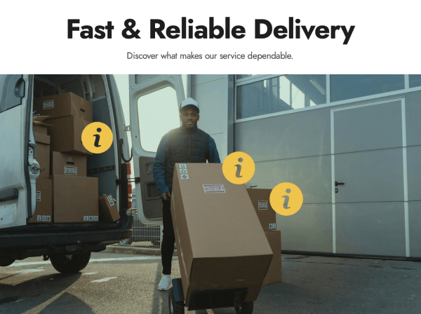 Preview for template "Servicio de entrega"