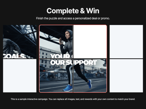 Preview for template "Pussel för marknadsföring av sportmärken"