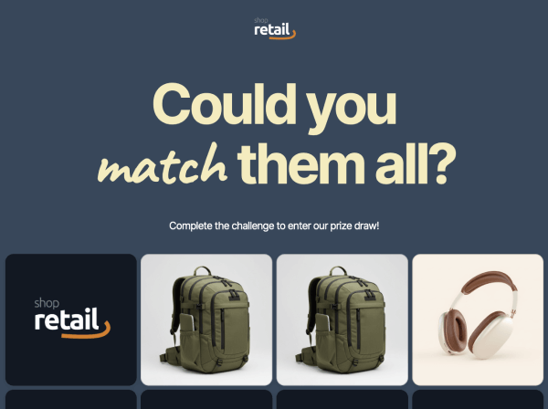 Preview for template "eCommerce / Retail Memory Game"