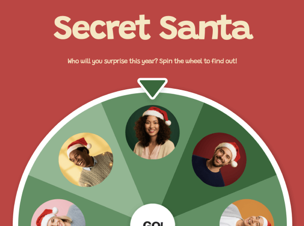 Preview for template "Secret Santa Generator"